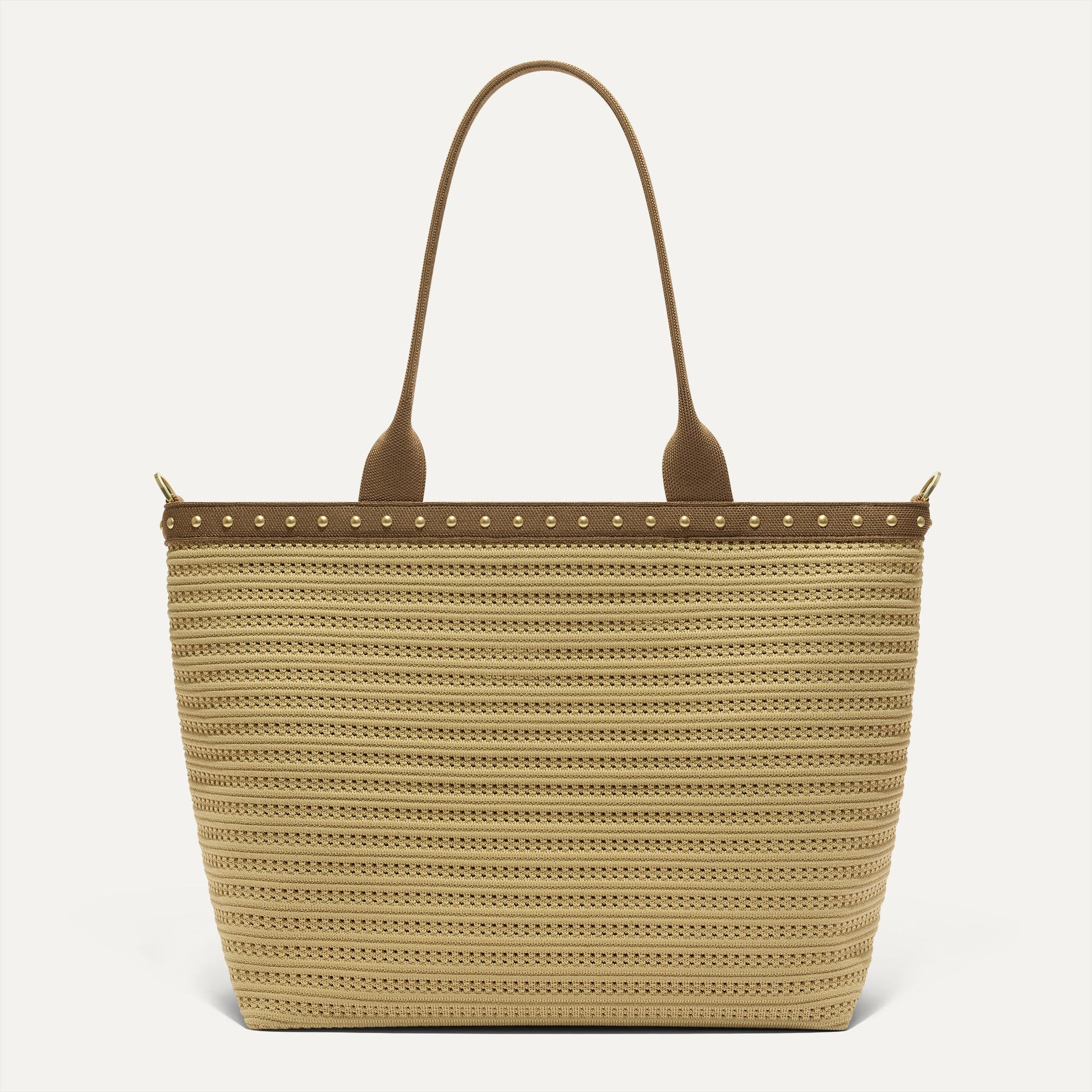 Rothy's The Lightweight Zipper Tote in Brown Butter Crochet