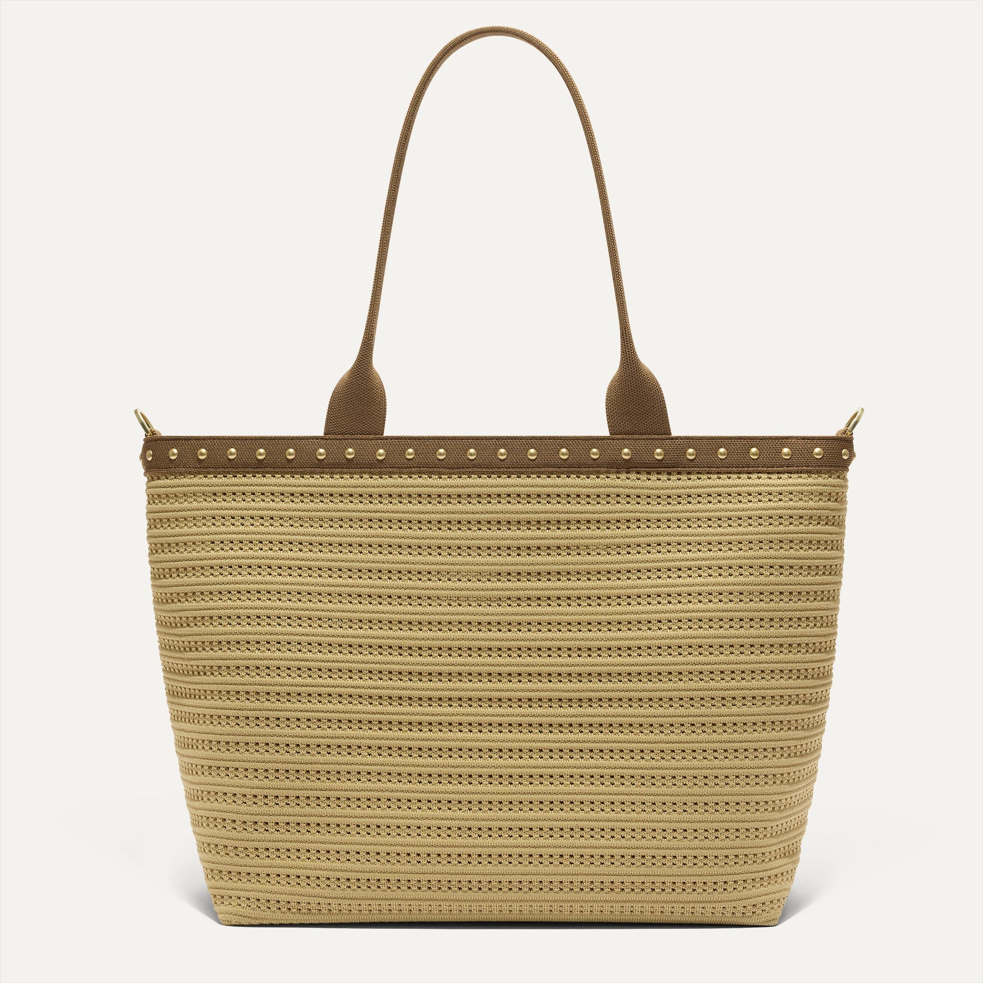 Rothy's The Lightweight Zipper Tote in Brown Butter Crochet