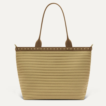 Rothy's The Lightweight Zipper Tote in Brown Butter Crochet