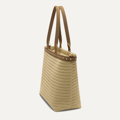 Rothy's The Lightweight Zipper Tote in Brown Butter Crochet