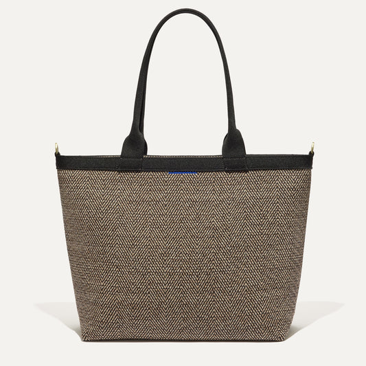 Rothy's The Lightweight Zipper Tote in Cacao Herringbone