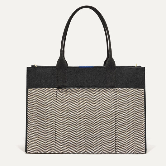 Rothy's The Classic Tote in Black Herringbone