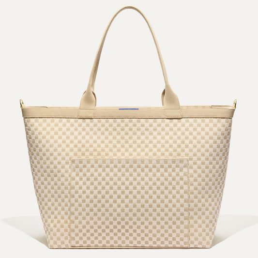 Rothy's The Zip Travel Tote in Parchment Basketweave