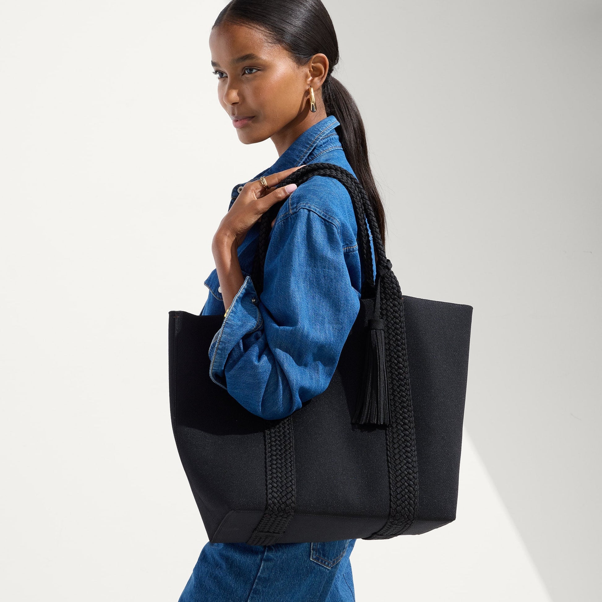 Rothy's The Lightweight Tote in Black Licorice