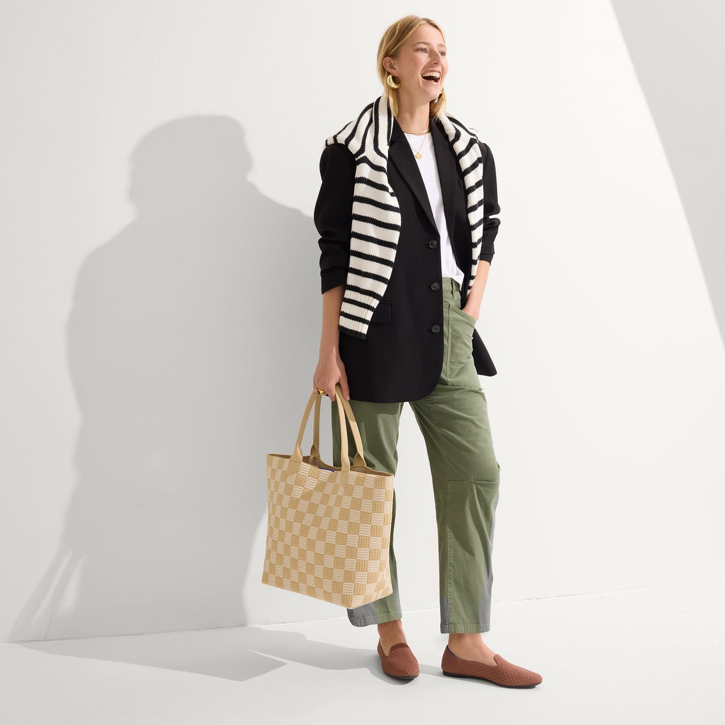 Rothy's The Lightweight Tote in Checker Sand