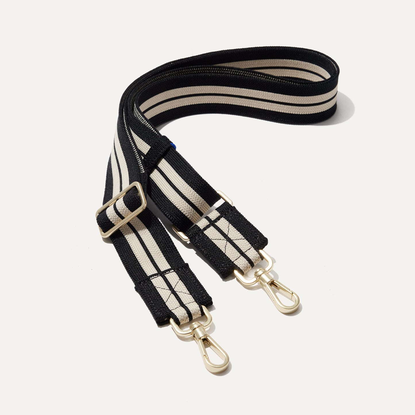 Rothy's Crossbody Strap in Black and White Stripe