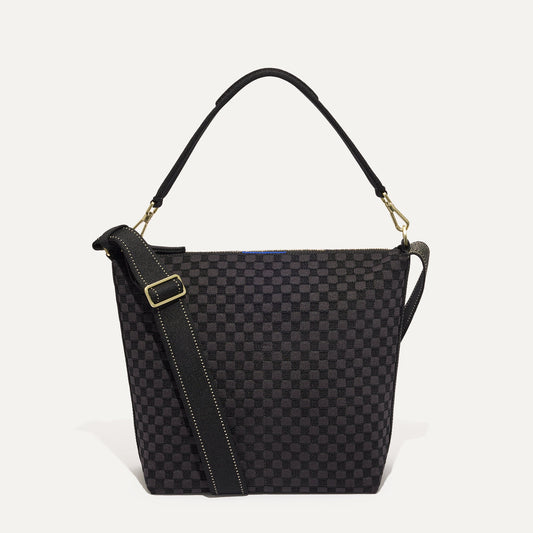 Rothy's The Mini Zip Bucket in Black Sand