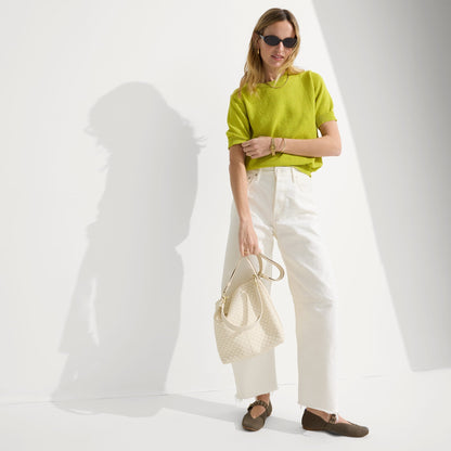Rothy's The Mini Zip Bucket in White Sand