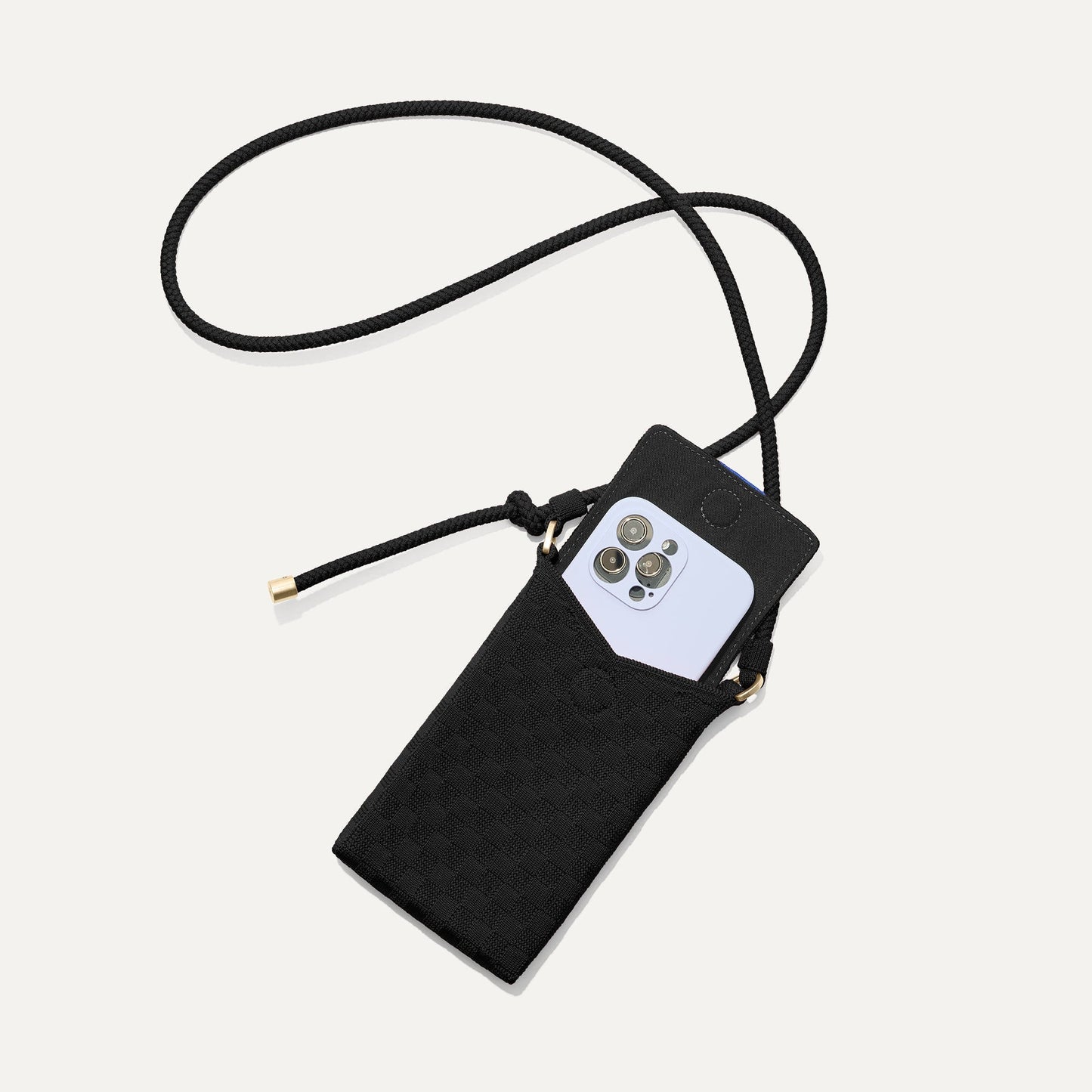 Rothy's The Phone Crossbody in Black Sand