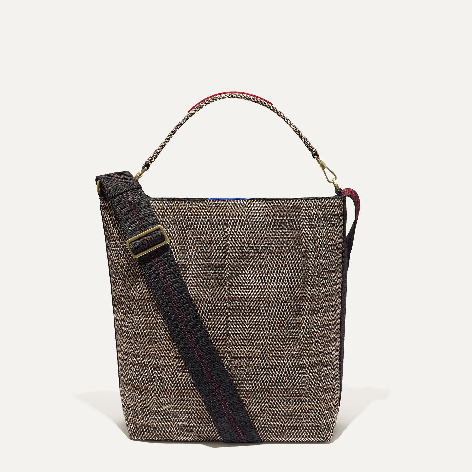 Rothy's The Bucket Bag in Cacao Herringbone