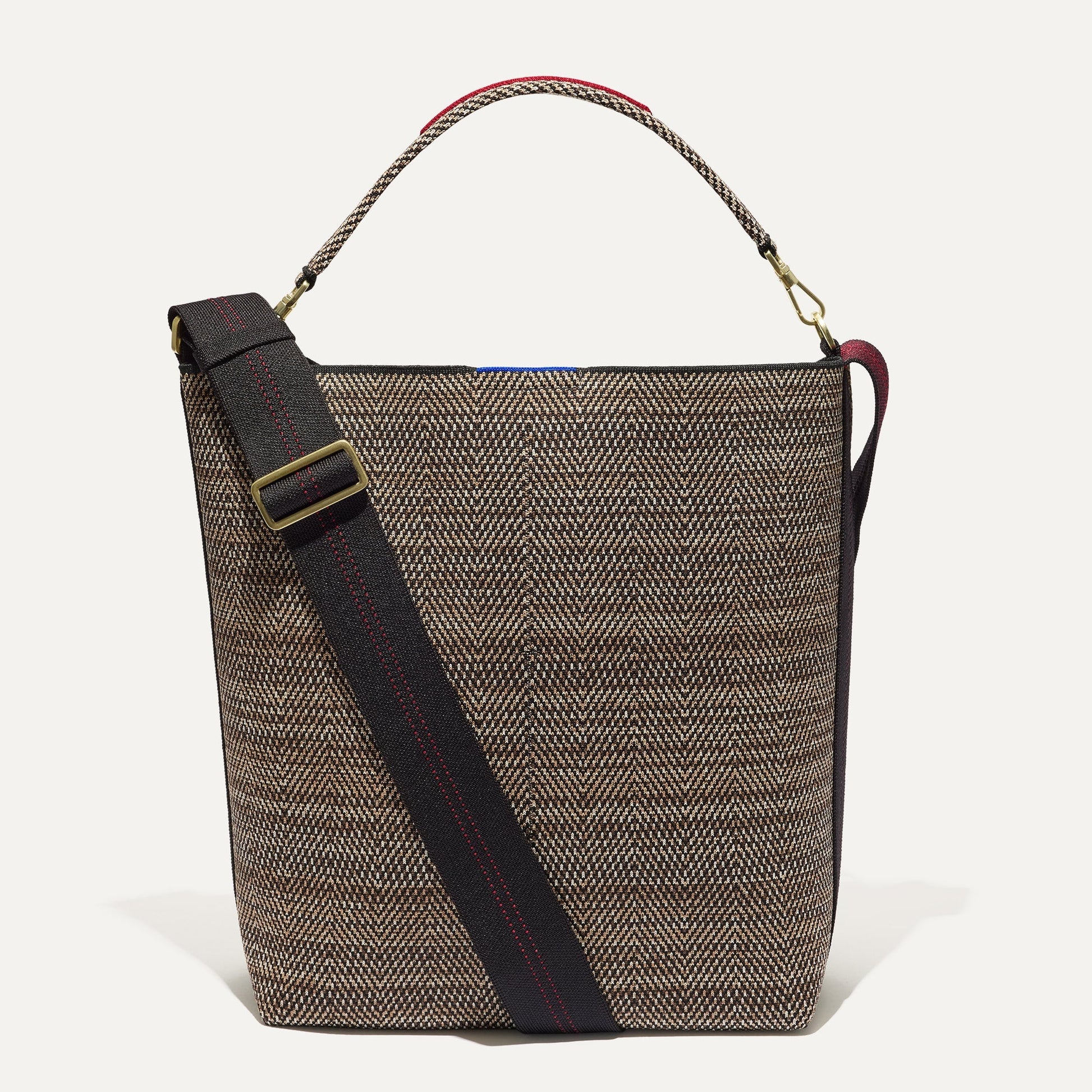 Rothy's The Bucket Bag in Cacao Herringbone