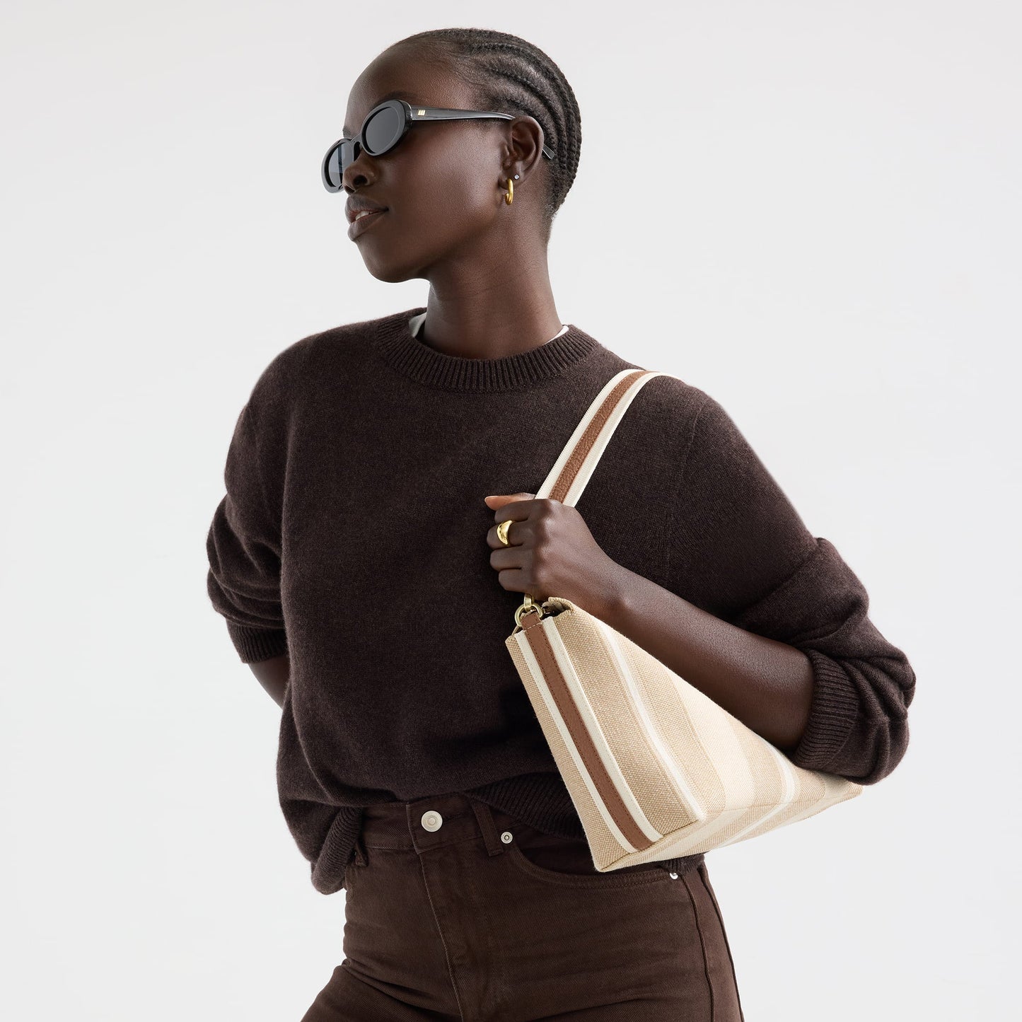Rothy's The Daily Crossbody in Oat Latte