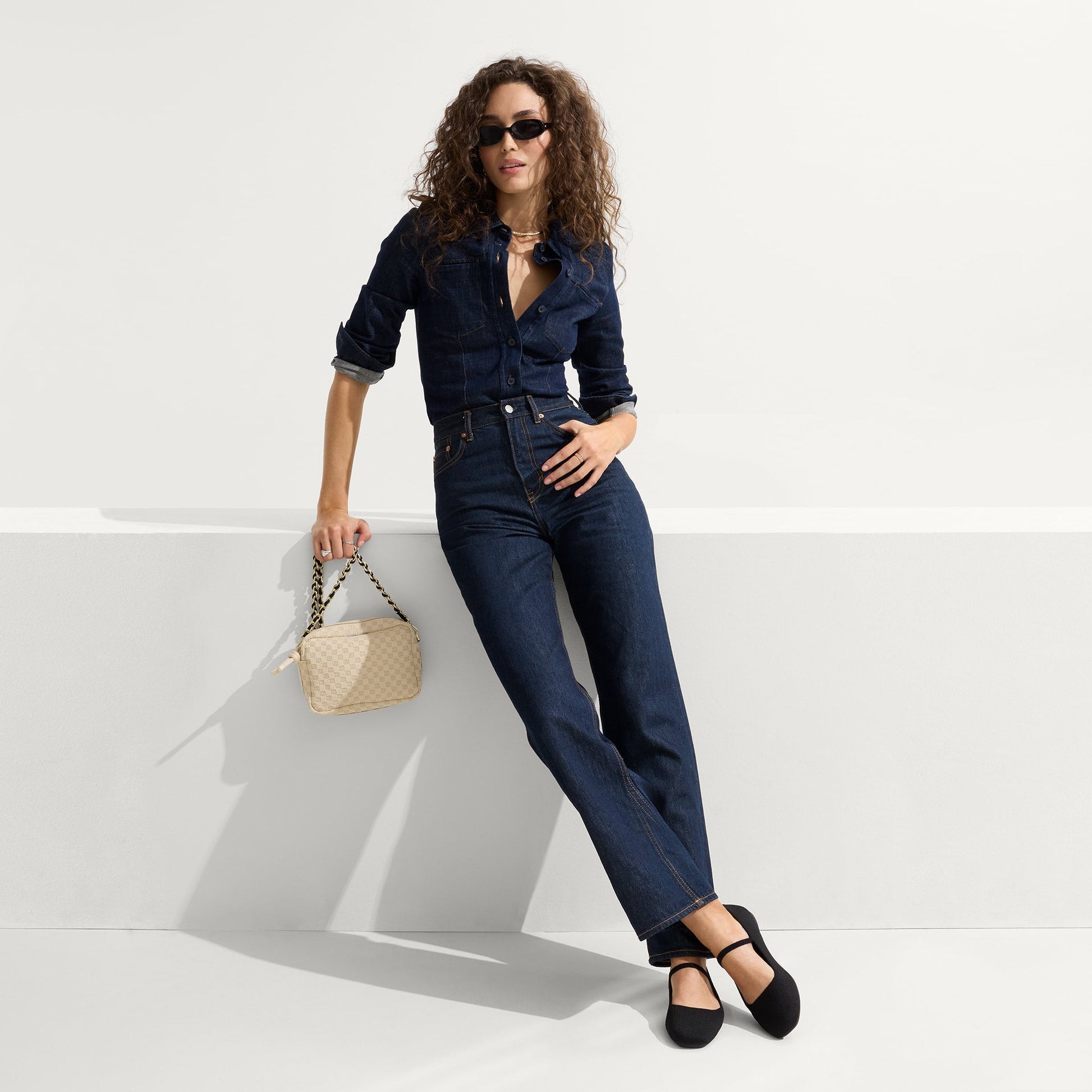 Rothy's The Crossbody Camera Bag in Sesame