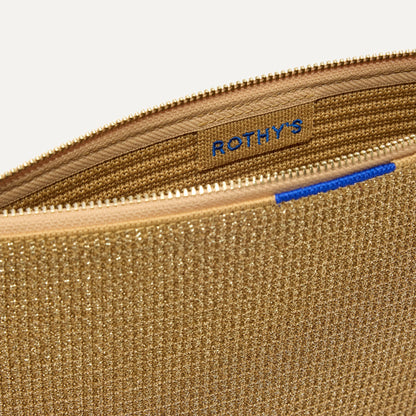 Rothy's The Convertible Clutch in Glitzy Gold