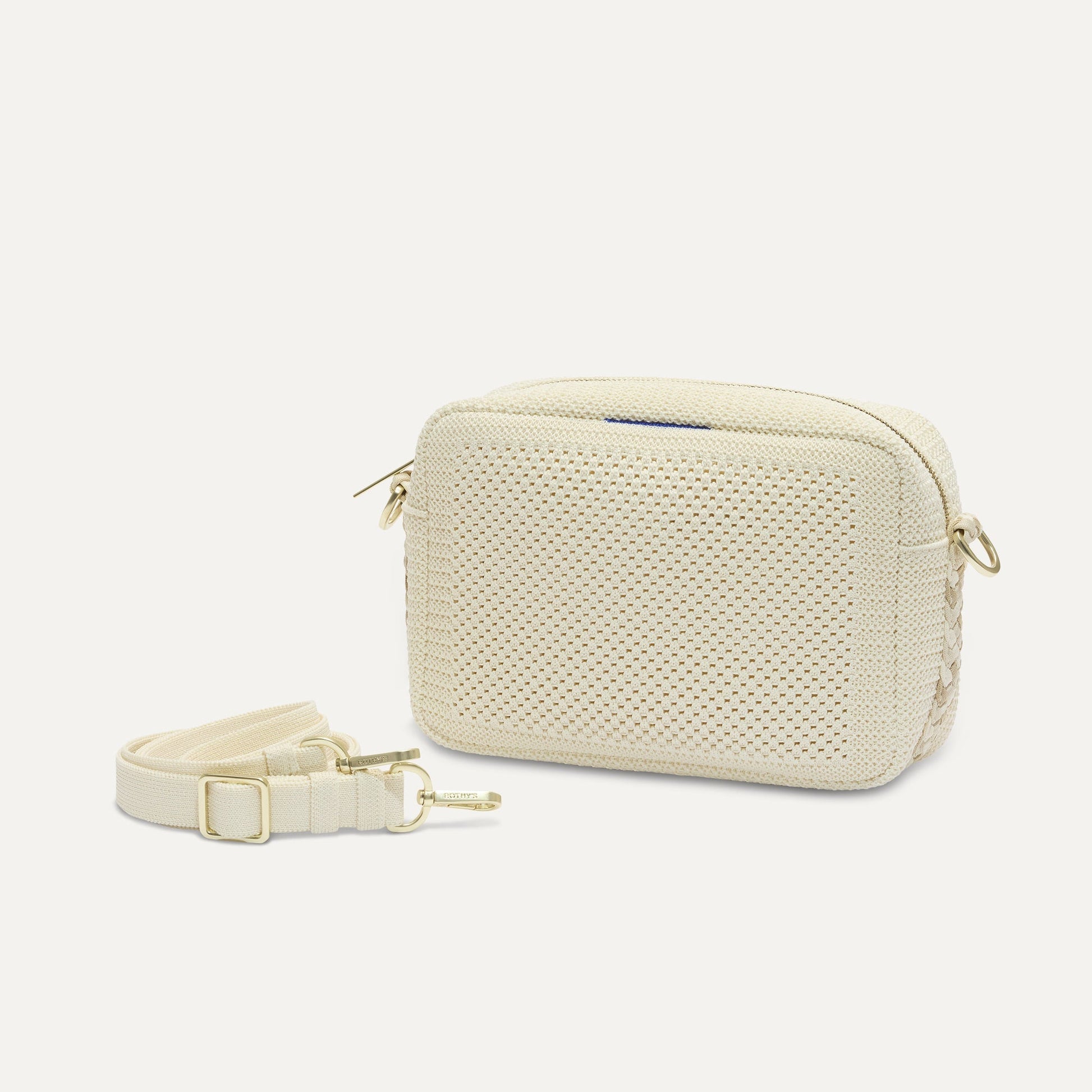 Rothy's The Crossbody Camera Bag in Cream Twist Open-Knit