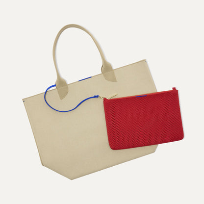 Rothy's The Convertible Clutch in Scarlet Open-Knit