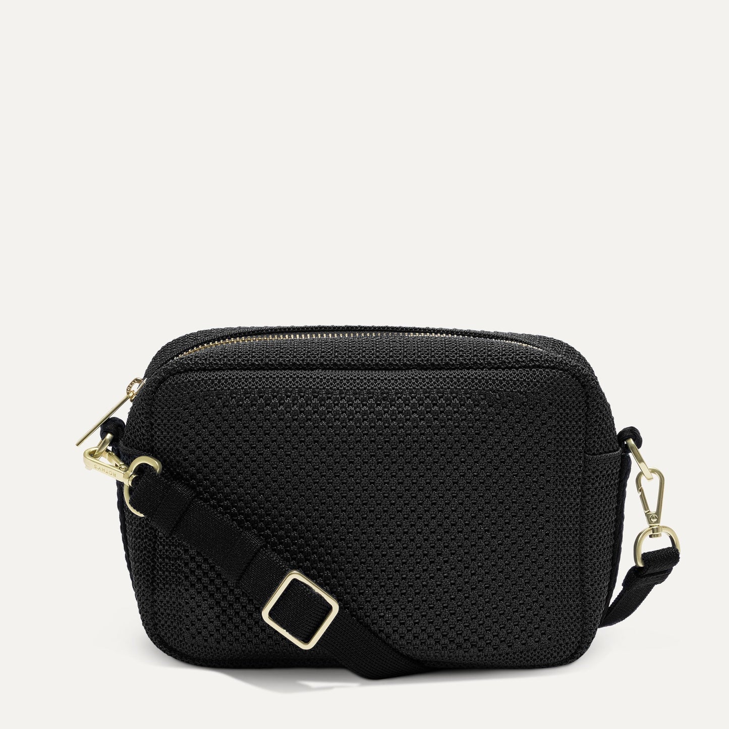 Rothy's The Crossbody Camera Bag in Black Licorice Open-Knit