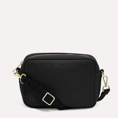 Rothy's The Crossbody Camera Bag in Black Licorice Open-Knit