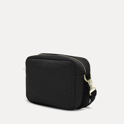 Rothy's The Crossbody Camera Bag in Black Licorice Open-Knit