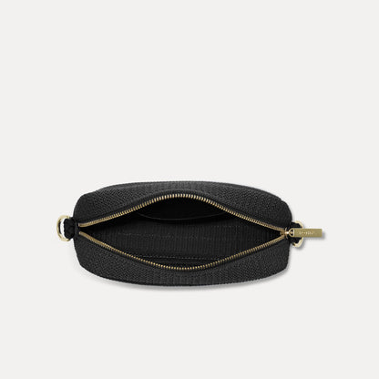 Rothy's The Crossbody Camera Bag in Black Licorice Open-Knit