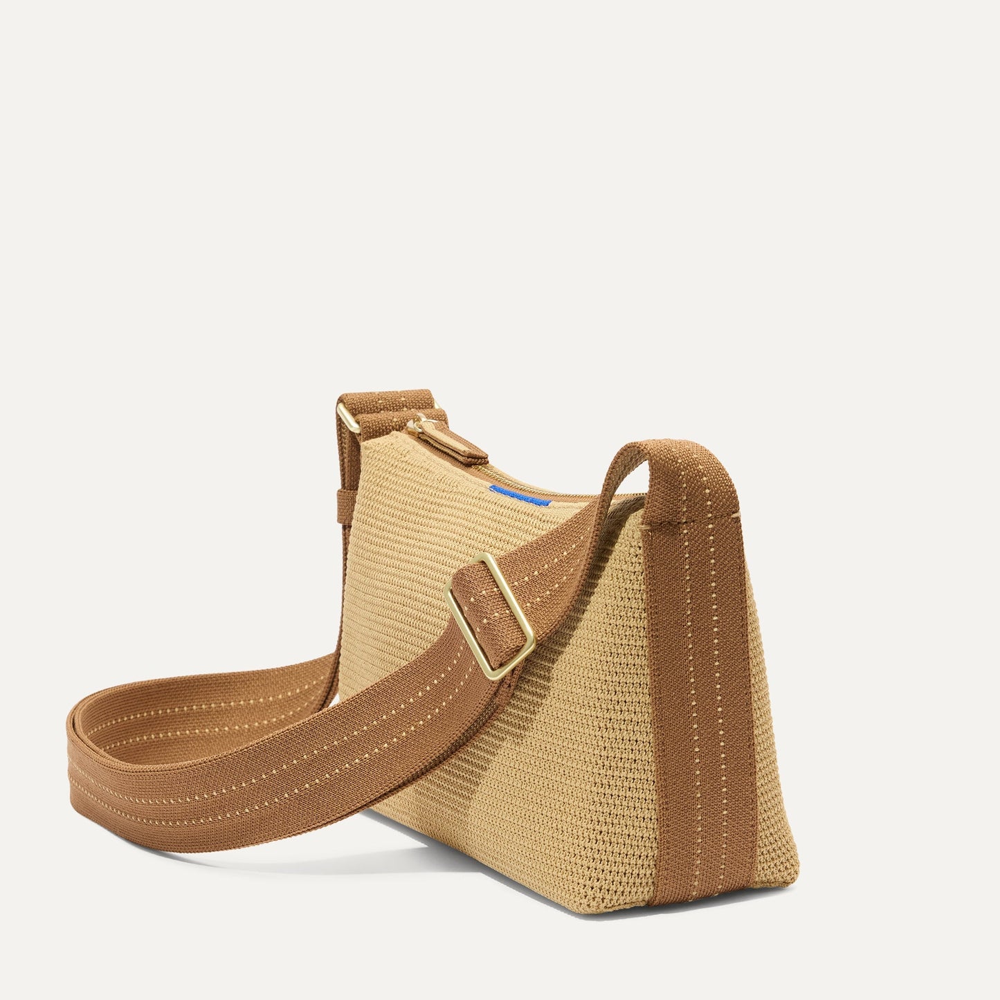 Rothy's The Casual Crossbody in Brown Butter Raffia-Knit
