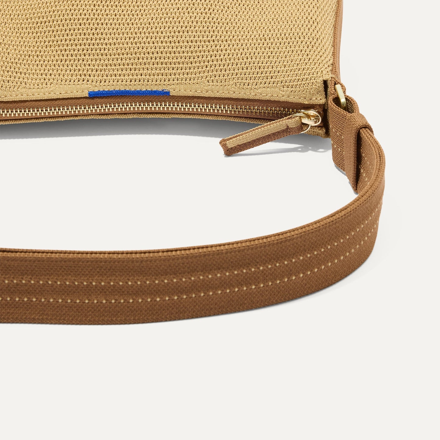 Rothy's The Casual Crossbody in Brown Butter Raffia-Knit