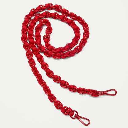 Rothy's Crossbody Strap in Scarlet Chain-Knit
