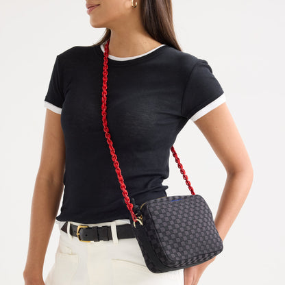 Rothy's Crossbody Strap in Scarlet Chain-Knit
