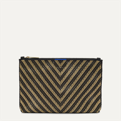 Rothy's The Convertible Clutch in Toffee Chevron
