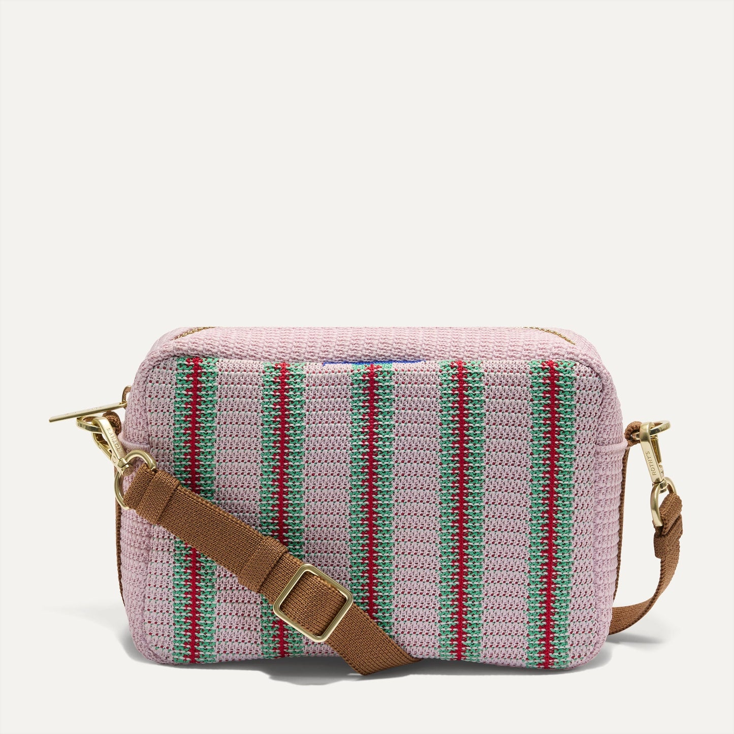 Rothy's The Crossbody Camera Bag in Watermelon Market Stripe