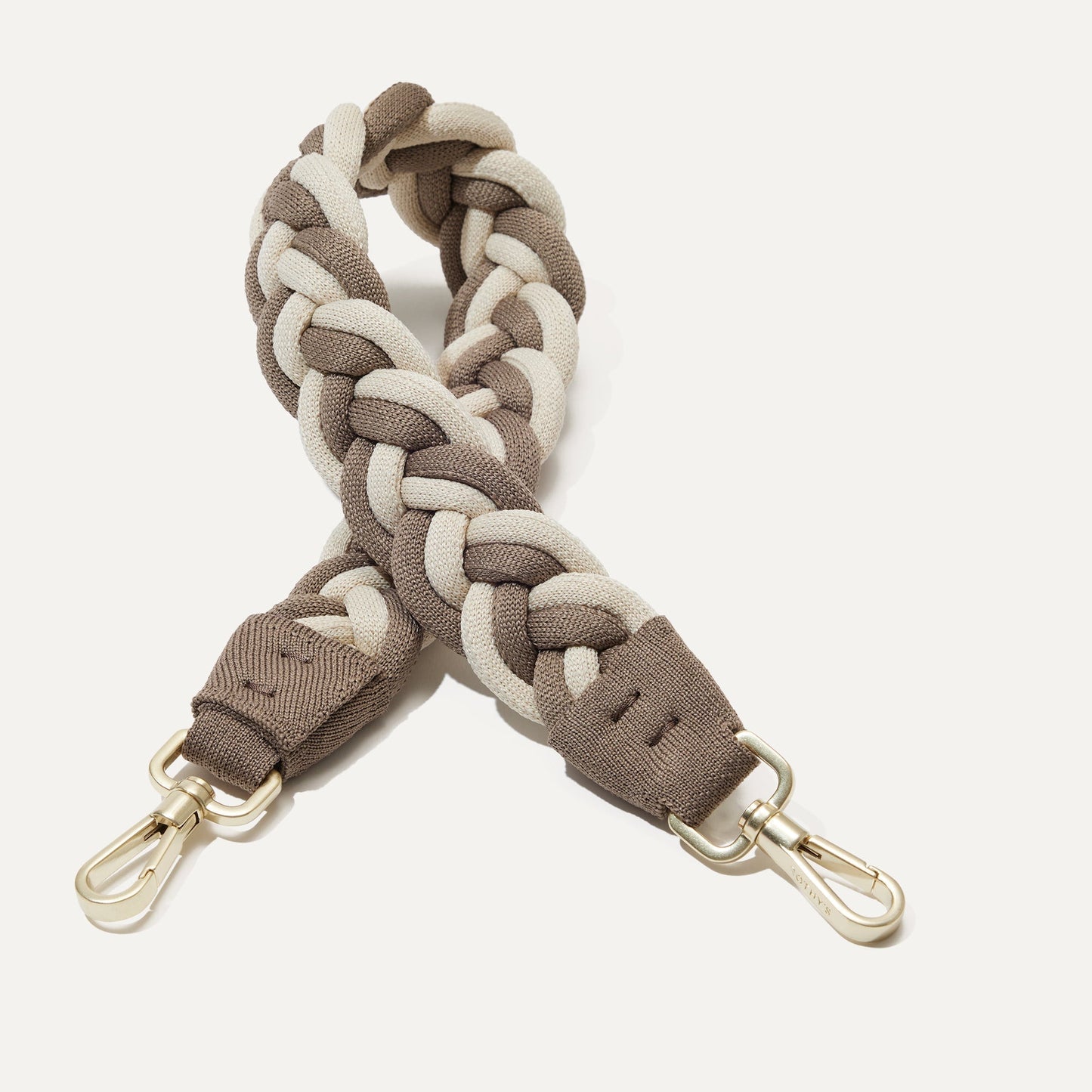 Rothy's The Shoulder Strap in Cream and Cocoa Braid