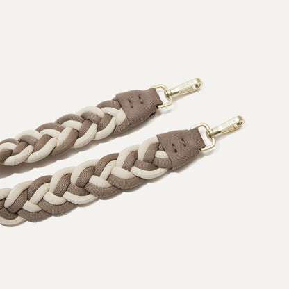 Rothy's The Shoulder Strap in Cream and Cocoa Braid