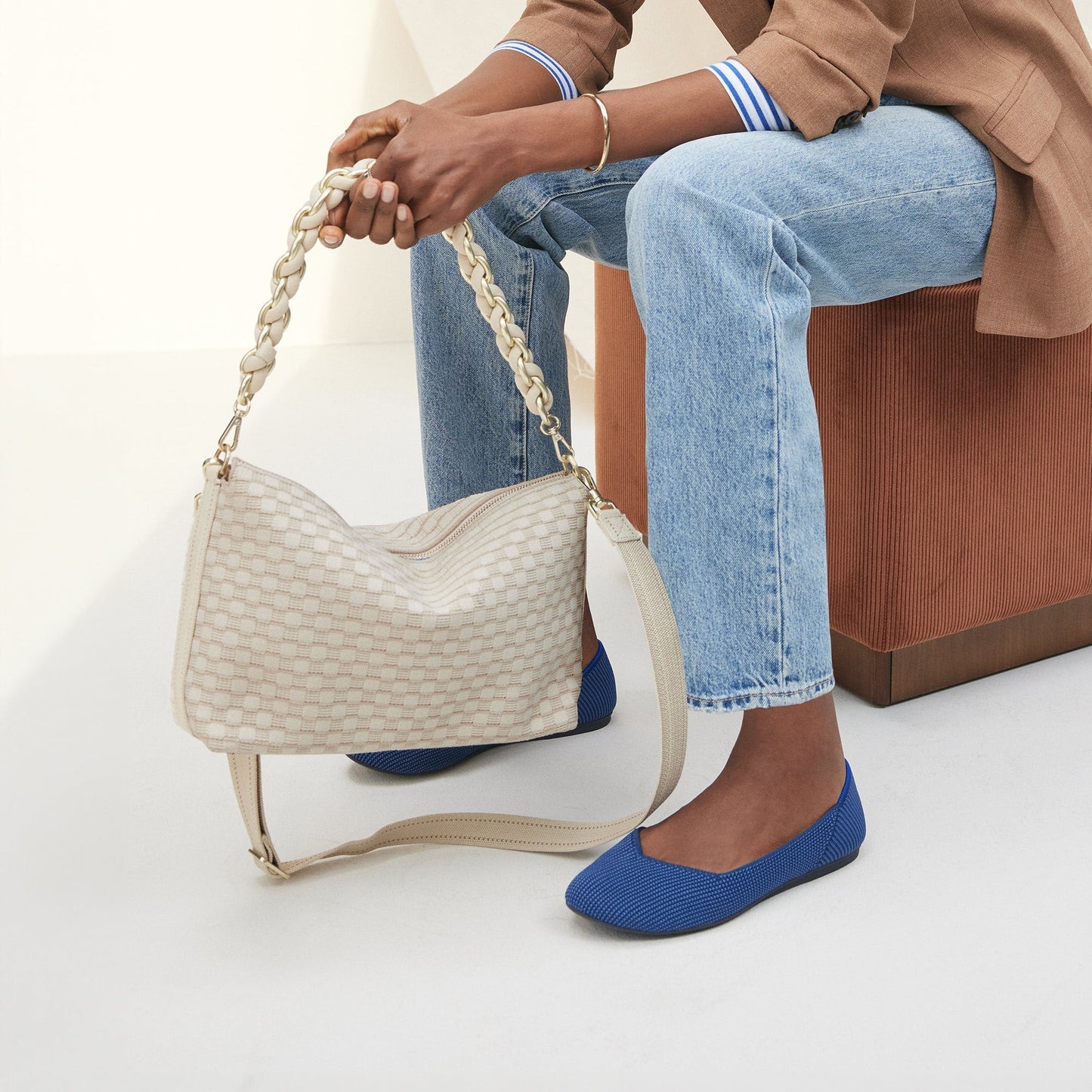 Rothy's The Shoulder Strap in White Chain