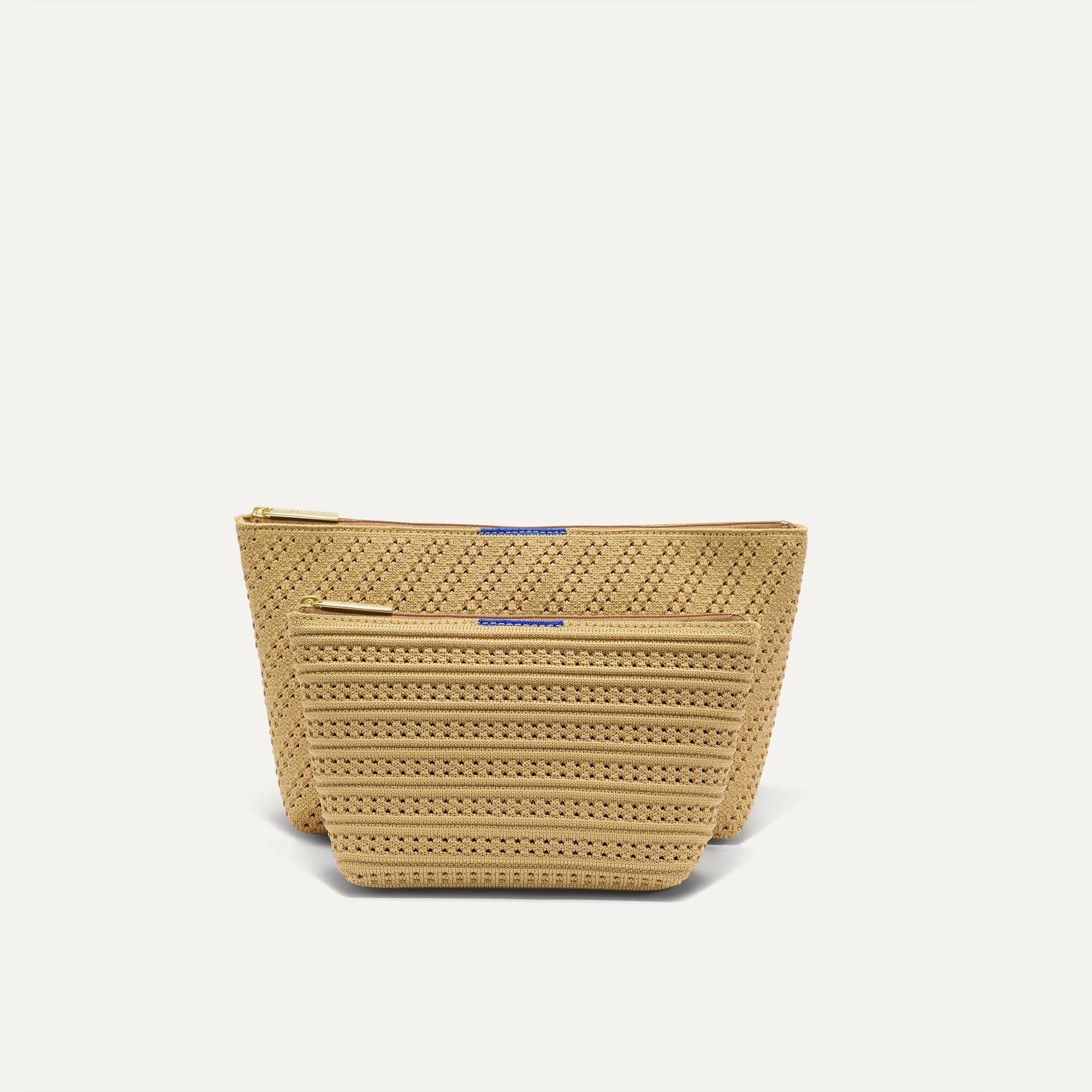 Rothy's The Travel Pouch Set in Brown Butter Crochet