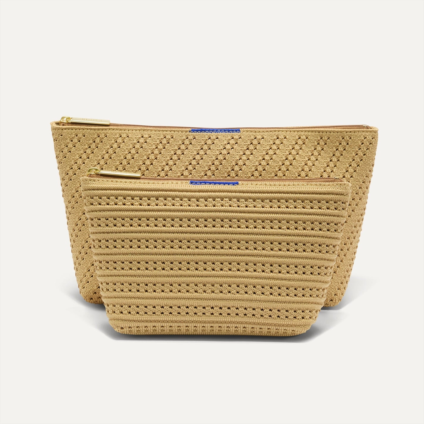Rothy's The Travel Pouch Set in Brown Butter Crochet