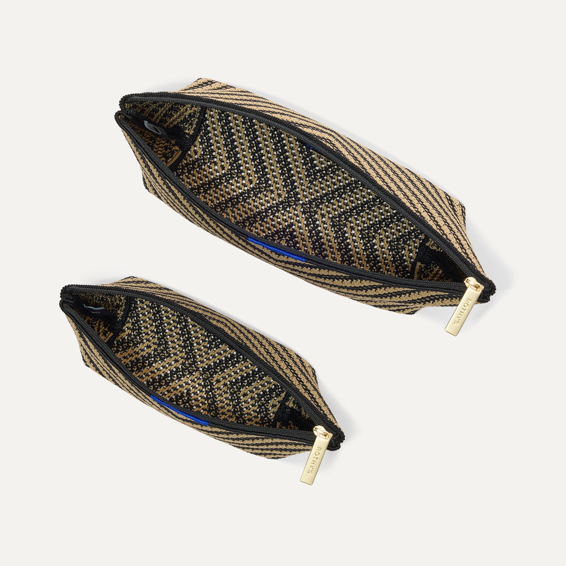 Rothy's The Travel Pouch Set in Toffee Chevron