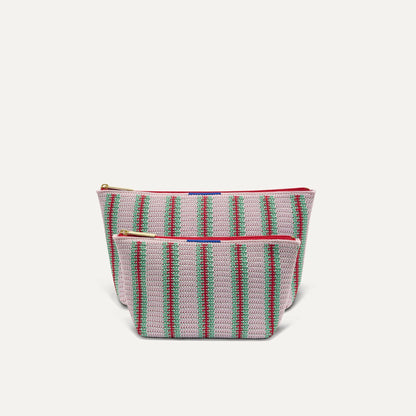 Rothy's The Travel Pouch Set in Watermelon Market Stripe