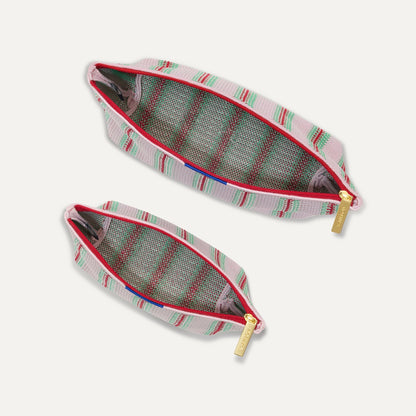 Rothy's The Travel Pouch Set in Watermelon Market Stripe