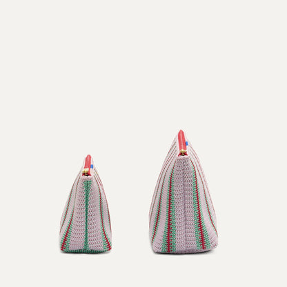 Rothy's The Travel Pouch Set in Watermelon Market Stripe