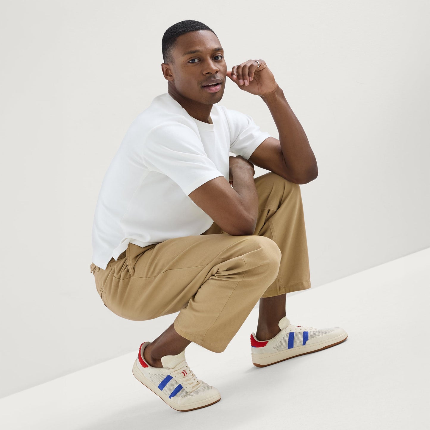 Rothy's The Men's Court Sneaker in Turbo Blue