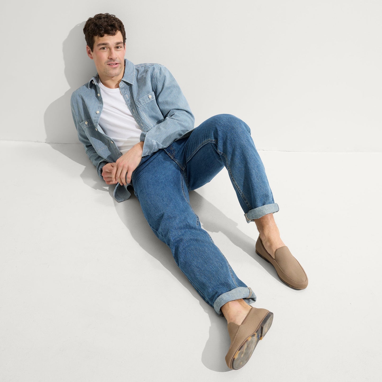 Rothy's The Ravello Loafer in Faded Brown