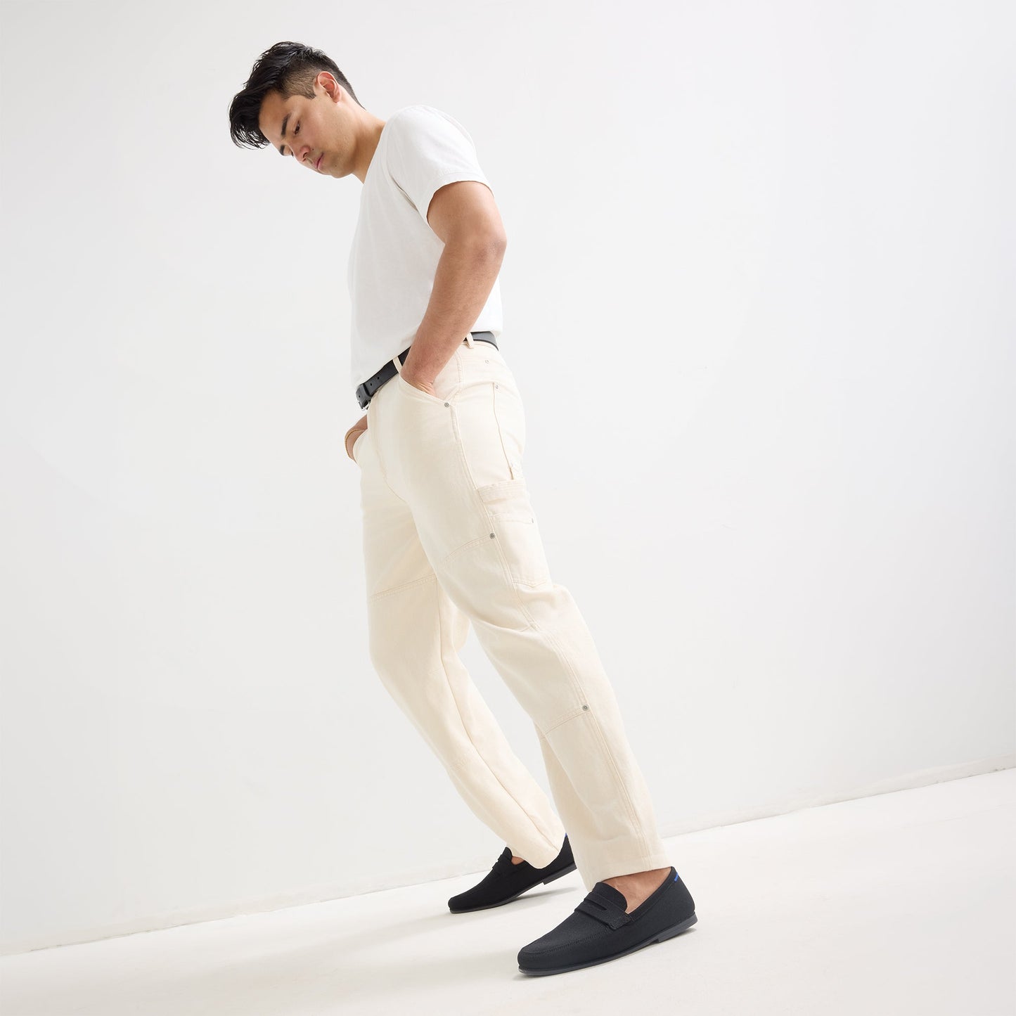 Rothy's Men's Ravello Penny Loafer in Black