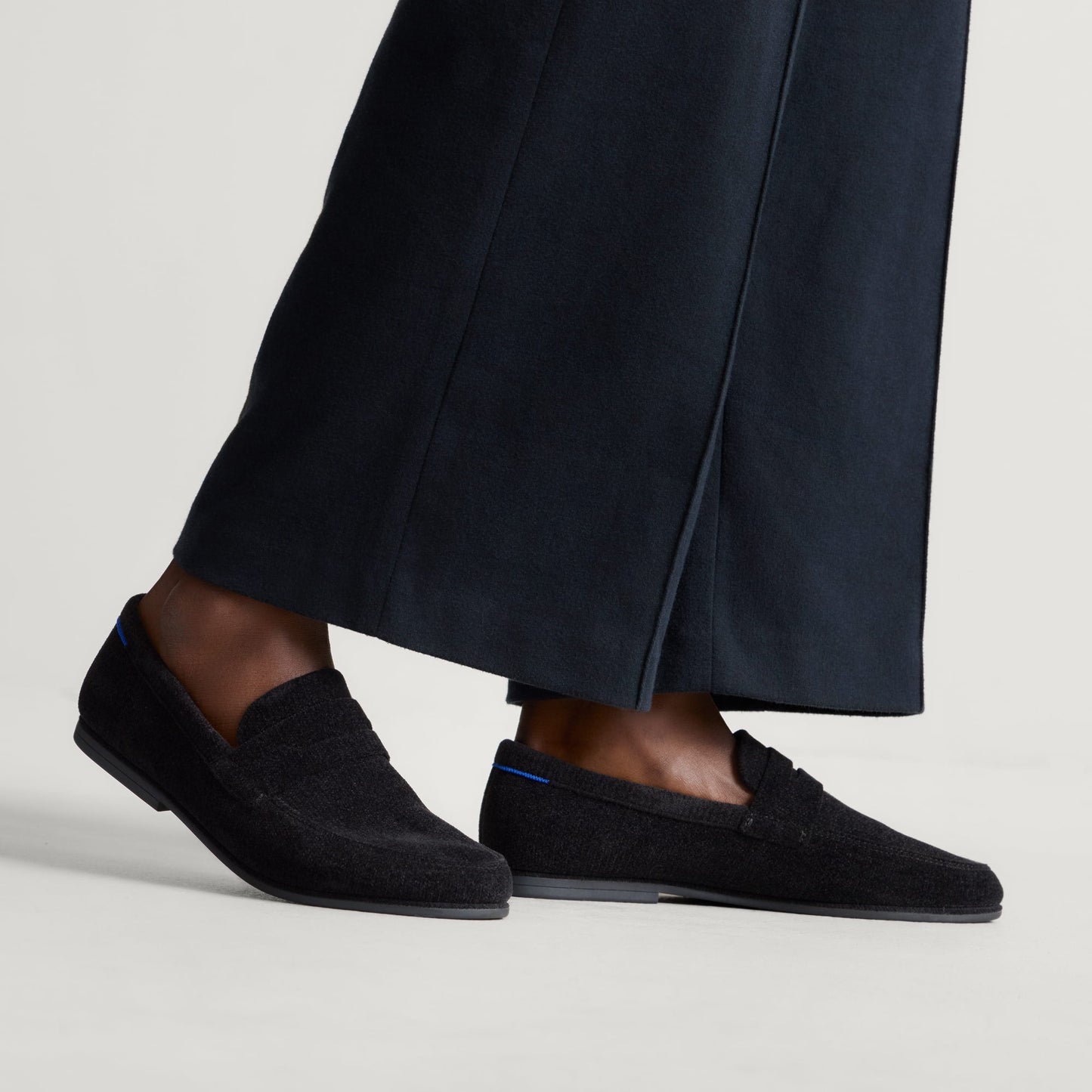 Rothy's Men's Ravello Penny Loafer in ReVelvet™ Black