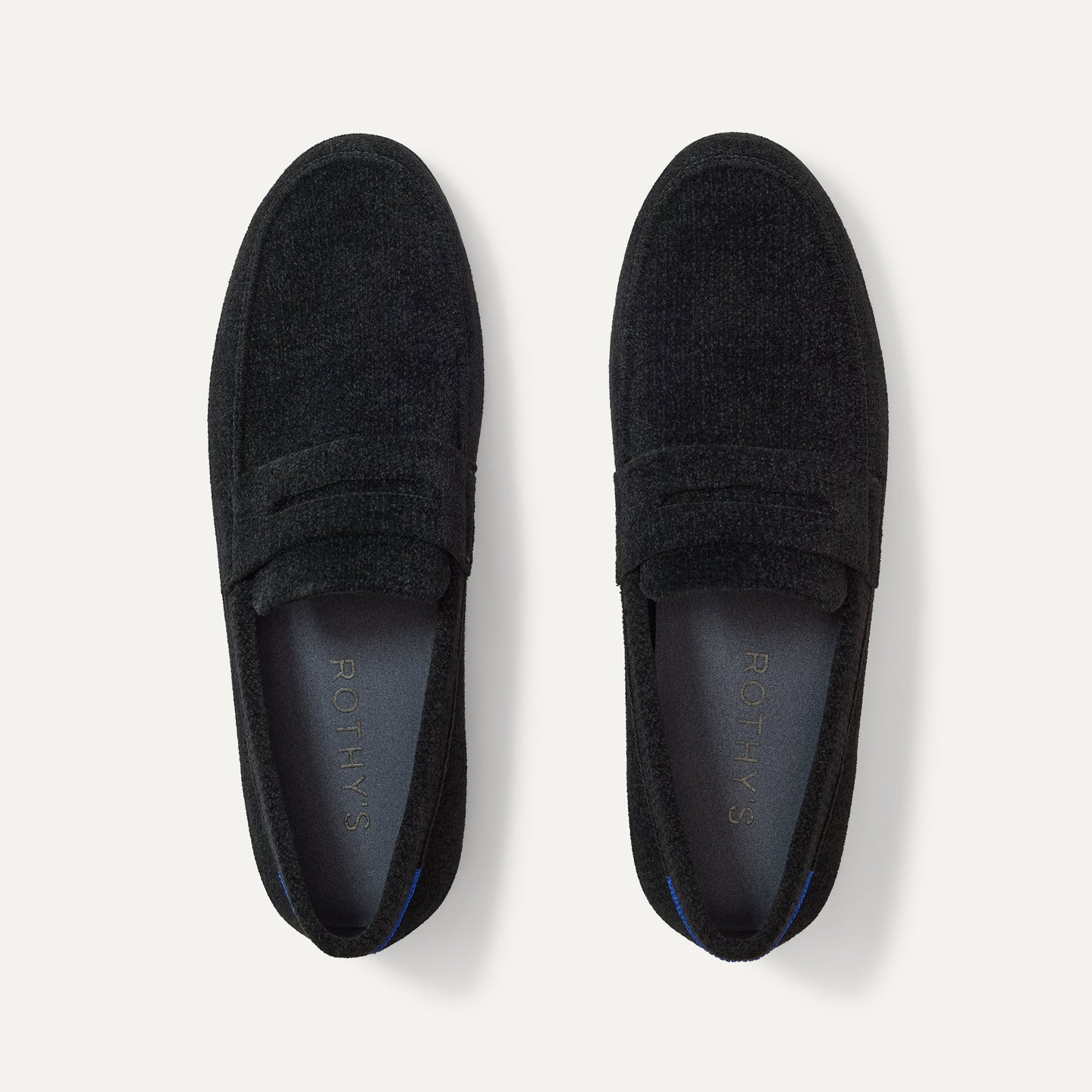 Rothy's Men's Ravello Penny Loafer in ReVelvet™ Black