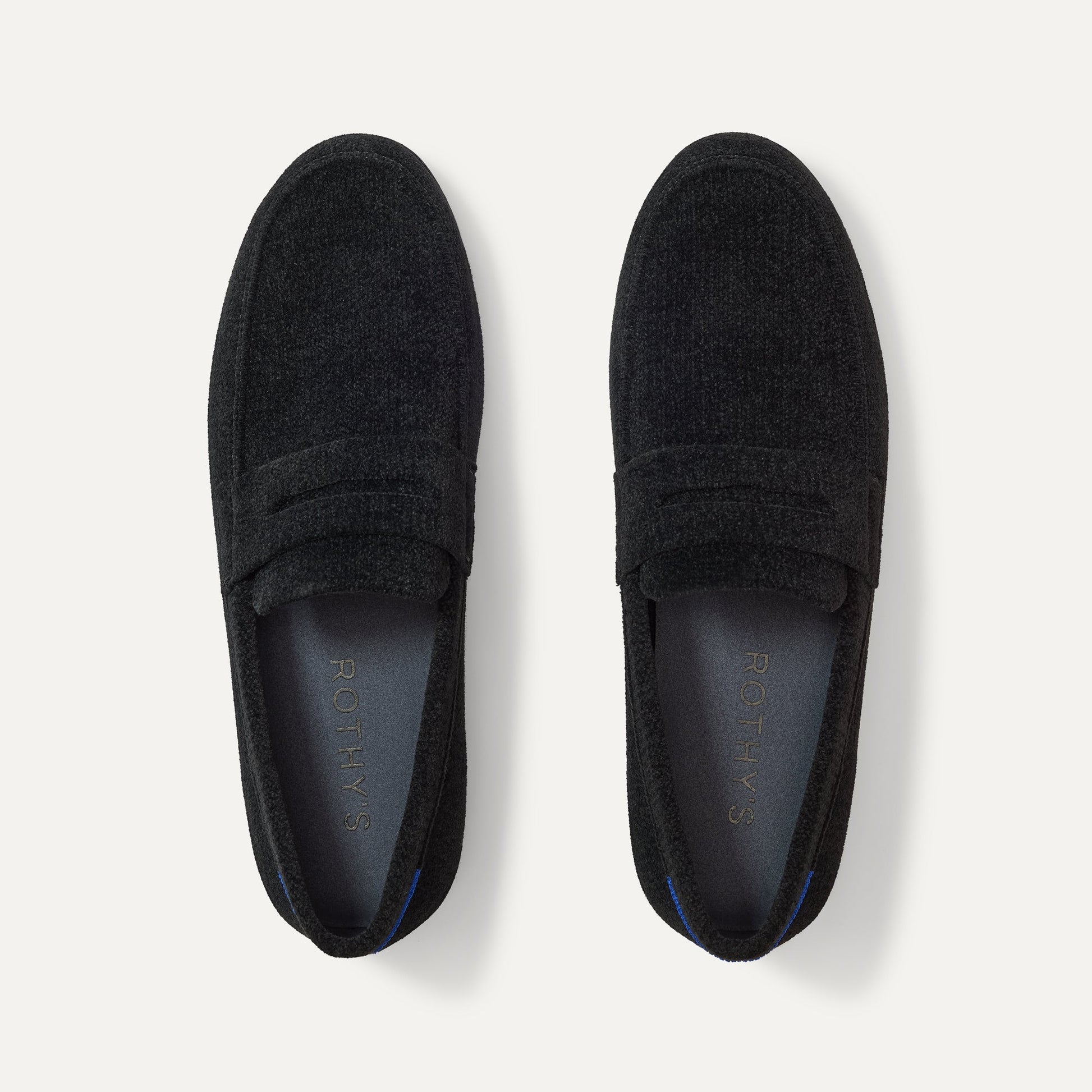 Rothy's Men's Ravello Penny Loafer in ReVelvet™ Black