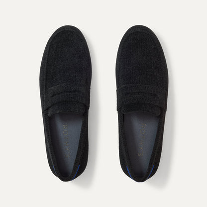 Rothy's Men's Ravello Penny Loafer in ReVelvet™ Black
