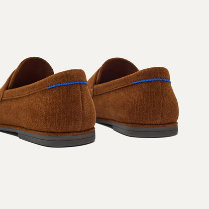 Rothy's Men's Ravello Penny Loafer in ReVelvet™ Russet