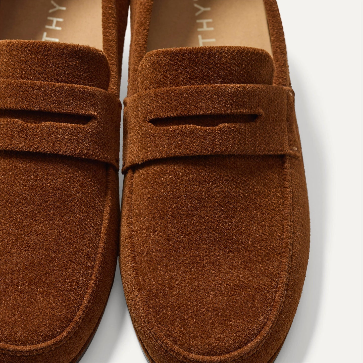 Rothy's Men's Ravello Penny Loafer in ReVelvet™ Russet