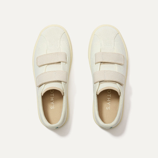 Rothy's The Kids Strap Sneaker in Vanilla Ice
