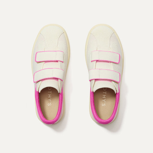 Rothy's The Kids Strap Sneaker in Pink Taffy
